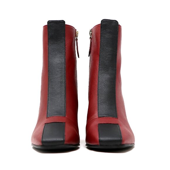 Sylven New York Jayne Apple Leather Boot - Red and Black (US 6) - Picture 8 of 9